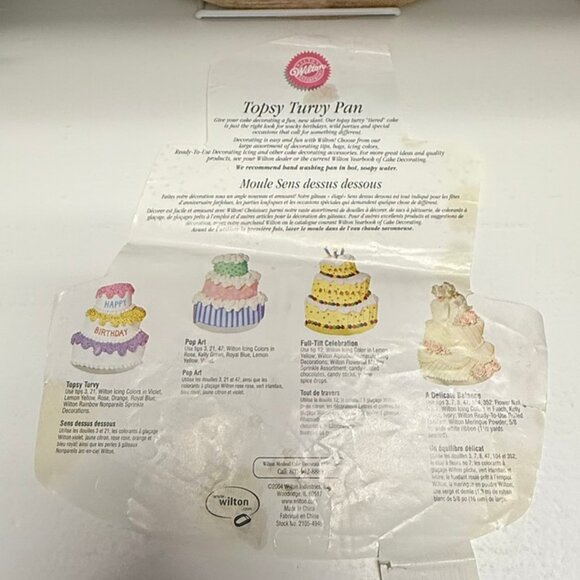 WILTON 2004 Cake Pan Topsy Turvy #2105-4946 Used Once! - Picture 5 of 8